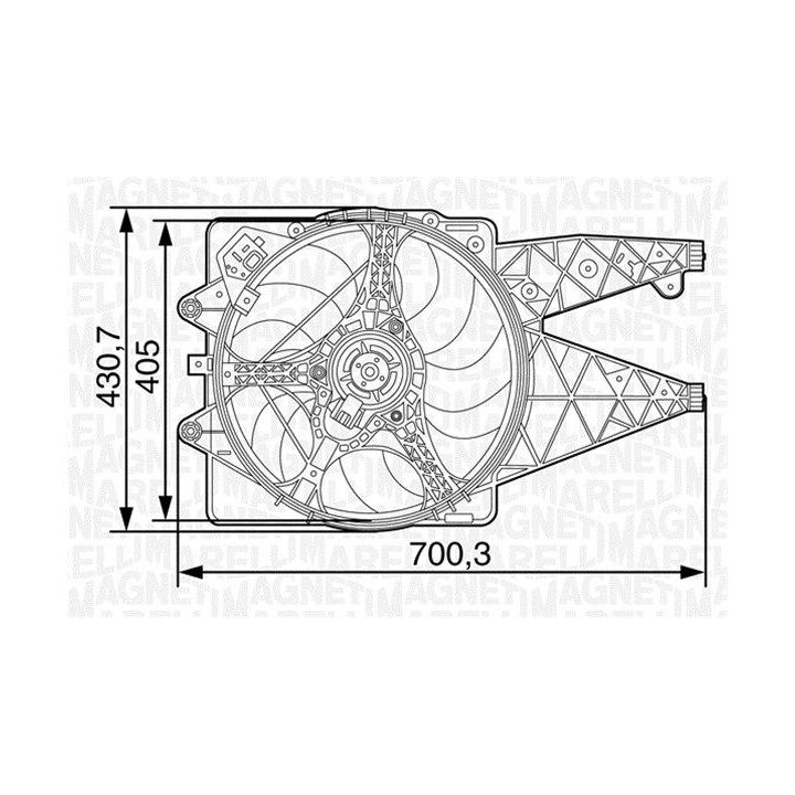 Ventiliatorius, radiatoriaus MAGNETI MARELLI 069422446010