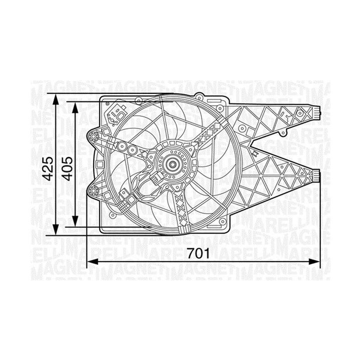 Ventiliatorius, radiatoriaus MAGNETI MARELLI 069422454010
