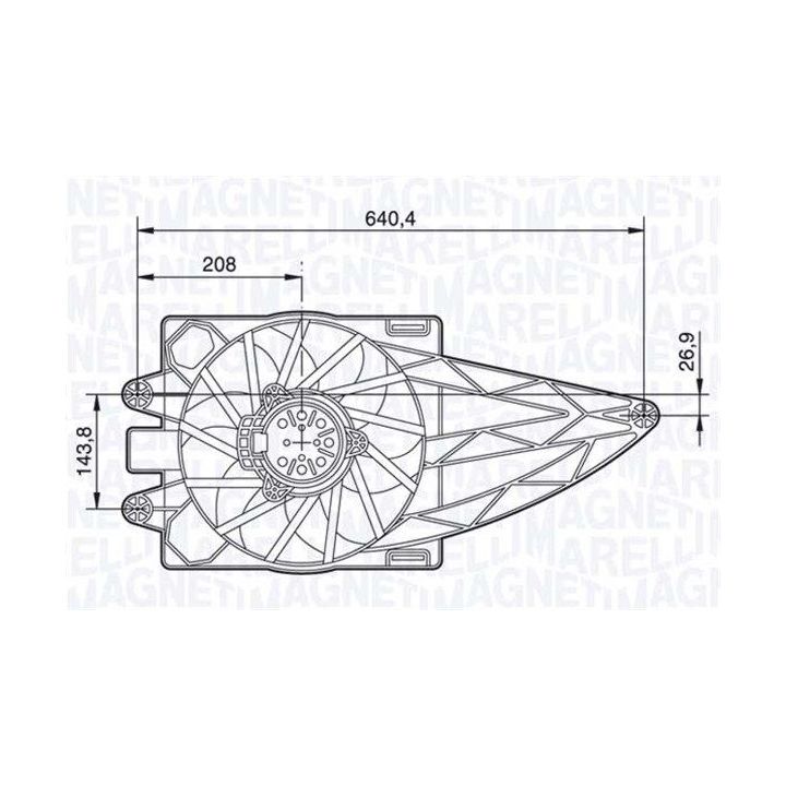 Ventiliatorius, radiatoriaus MAGNETI MARELLI 069422483010