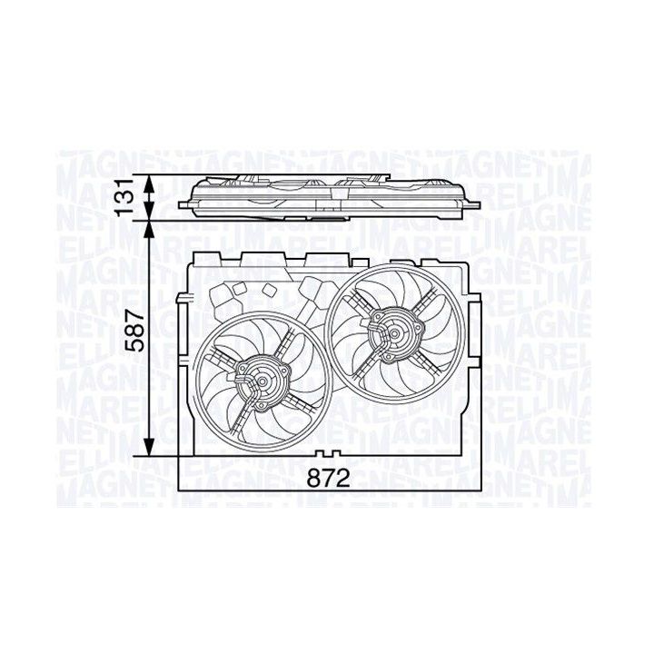 Ventiliatorius, radiatoriaus MAGNETI MARELLI 069422582010