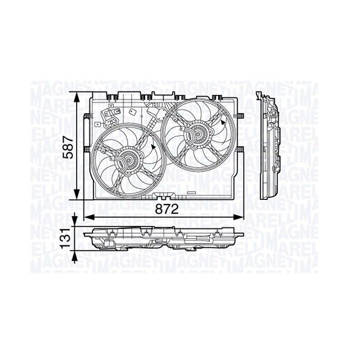 Ventiliatorius, radiatoriaus MAGNETI MARELLI 069422584010