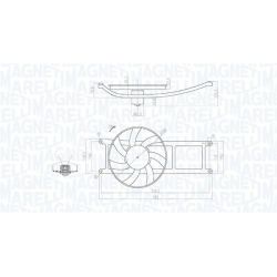 Ventiliatorius, radiatoriaus MAGNETI MARELLI 069422715010