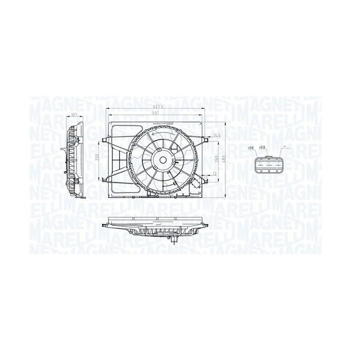 Ventiliatorius, radiatoriaus MAGNETI MARELLI 069422796010