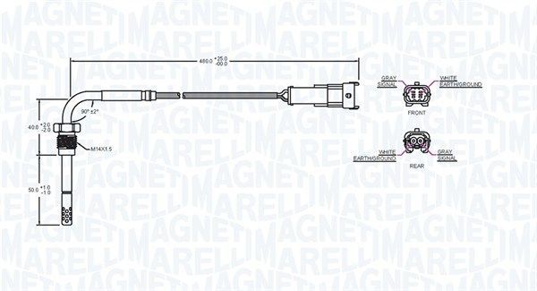 Jutiklis, išmetamųjų dujų temperatūra MAGNETI MARELLI 172000235010