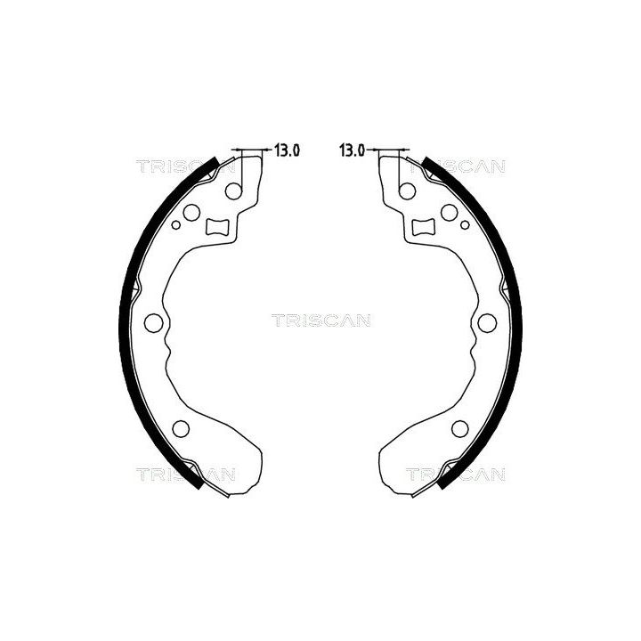 Stabdžių trinkelių komplektas, stovėjimo stabdis TRISCAN 8100 18001