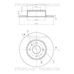 Stabdžių diskas TRISCAN 8120 10107C