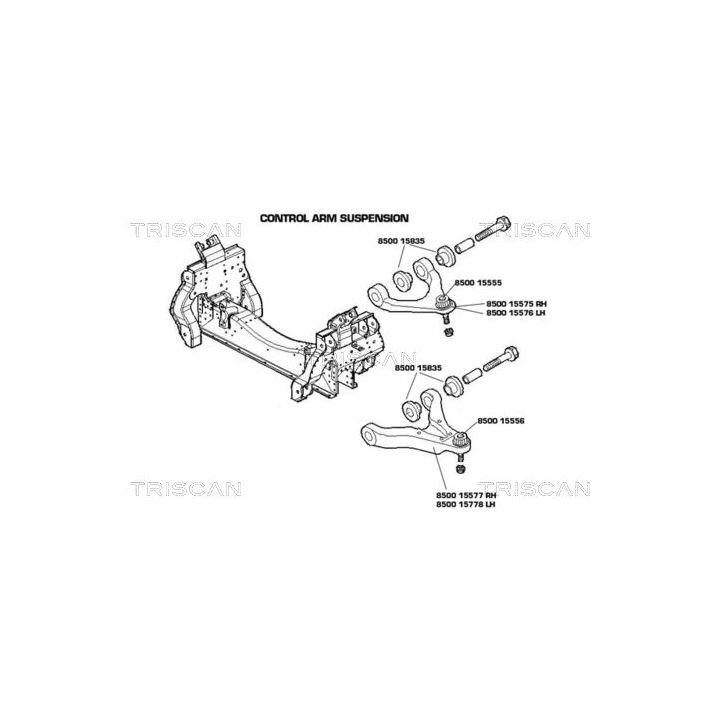 Valdymo svirties/išilginių svirčių įvorė TRISCAN 8500 15835