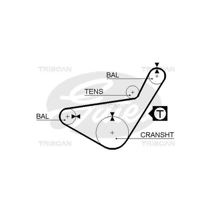 Paskirstymo diržas TRISCAN 8645 5210