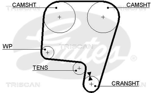 Paskirstymo diržas TRISCAN 8645 5340