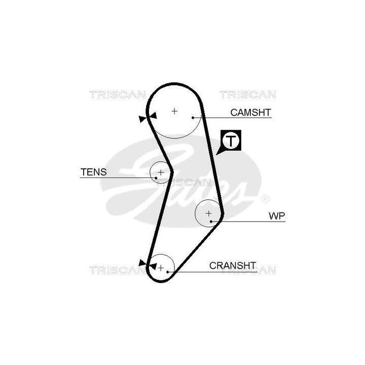 Paskirstymo diržo komplektas TRISCAN 8647 15005