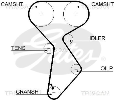 Paskirstymo diržo komplektas TRISCAN 8647 15008
