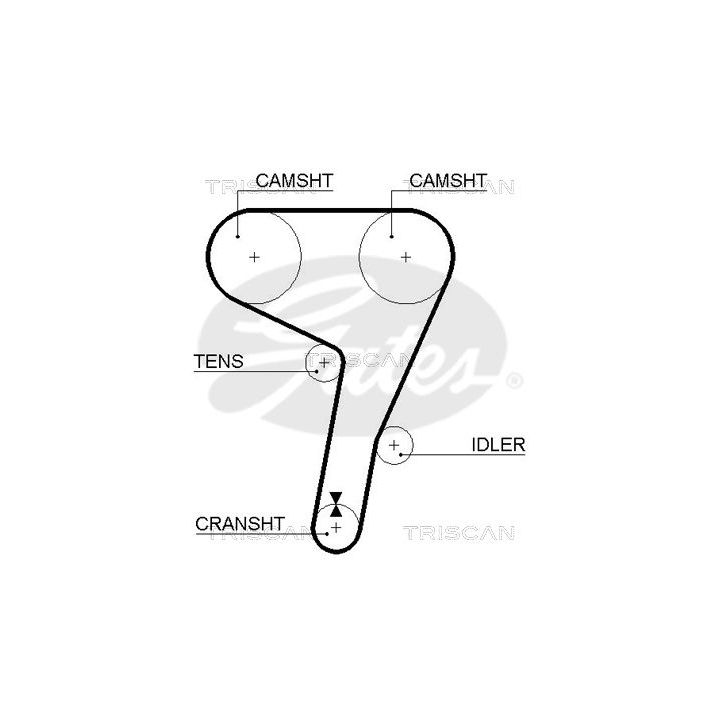 Paskirstymo diržo komplektas TRISCAN 8647 15014