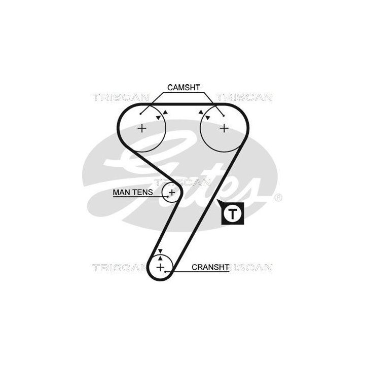 Paskirstymo diržo komplektas TRISCAN 8647 15031