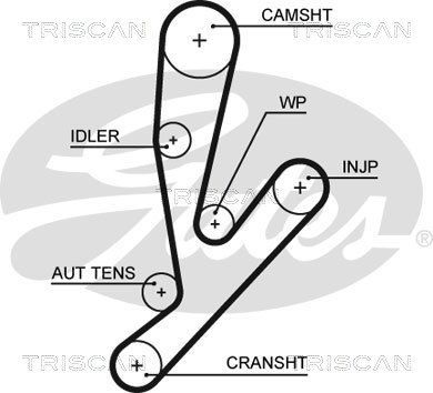 Paskirstymo diržo komplektas TRISCAN 8647 15032