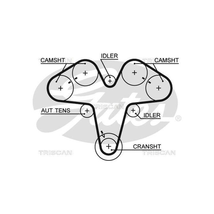Paskirstymo diržo komplektas TRISCAN 8647 15043