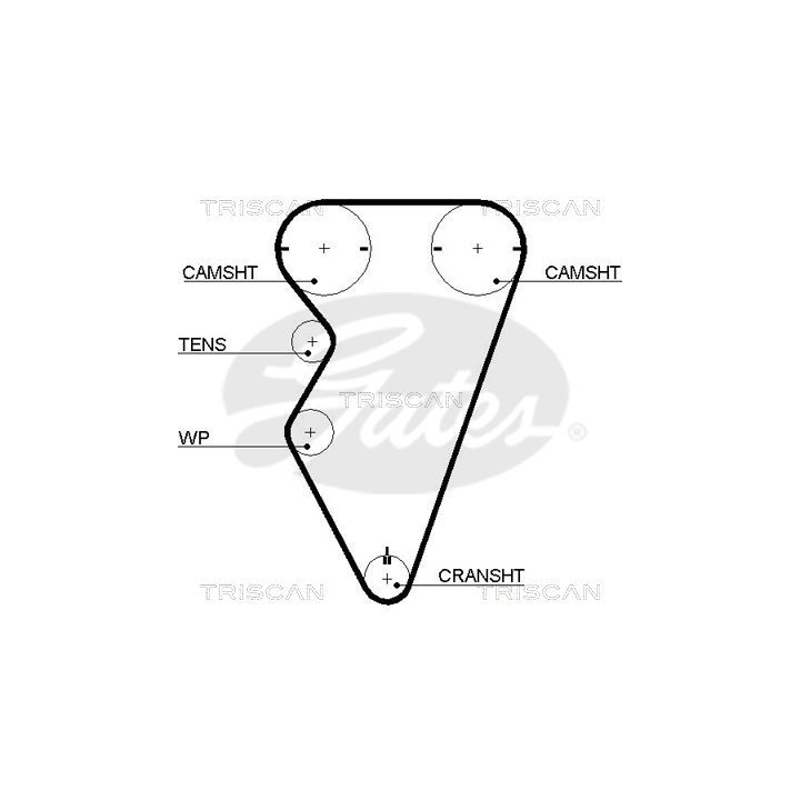 Paskirstymo diržo komplektas TRISCAN 8647 17002