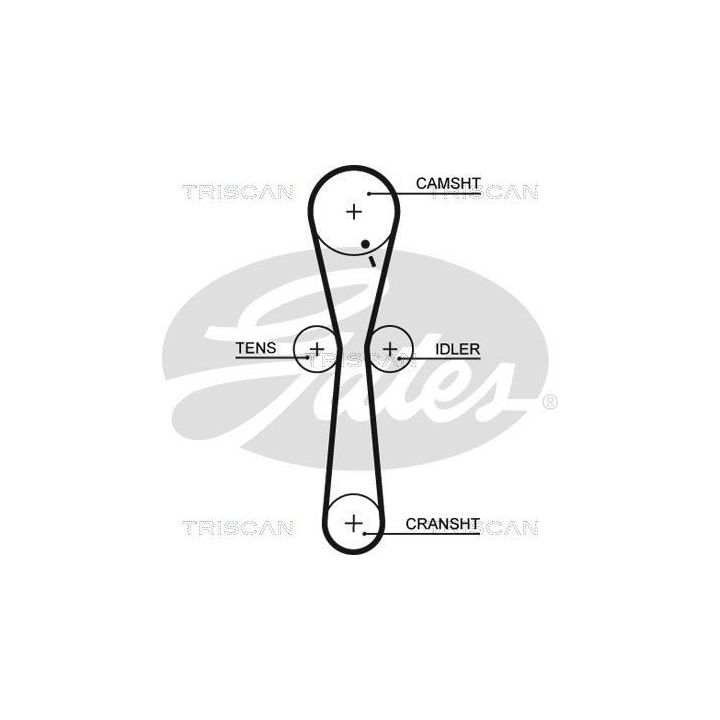 Paskirstymo diržo komplektas TRISCAN 8647 17004