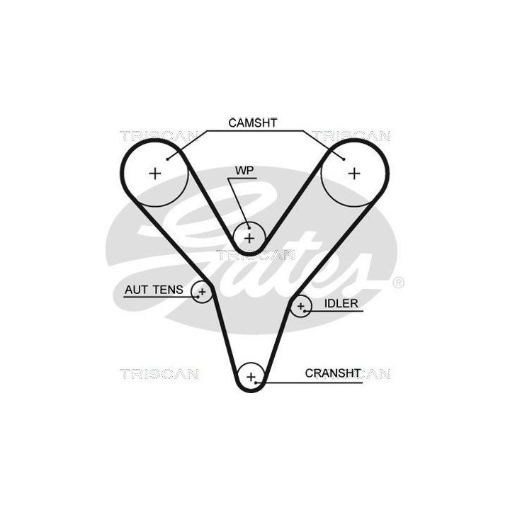 Paskirstymo diržo komplektas TRISCAN 8647 17011