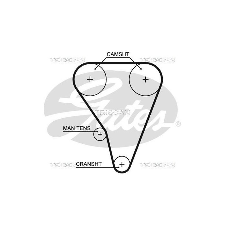 Paskirstymo diržo komplektas TRISCAN 8647 17012