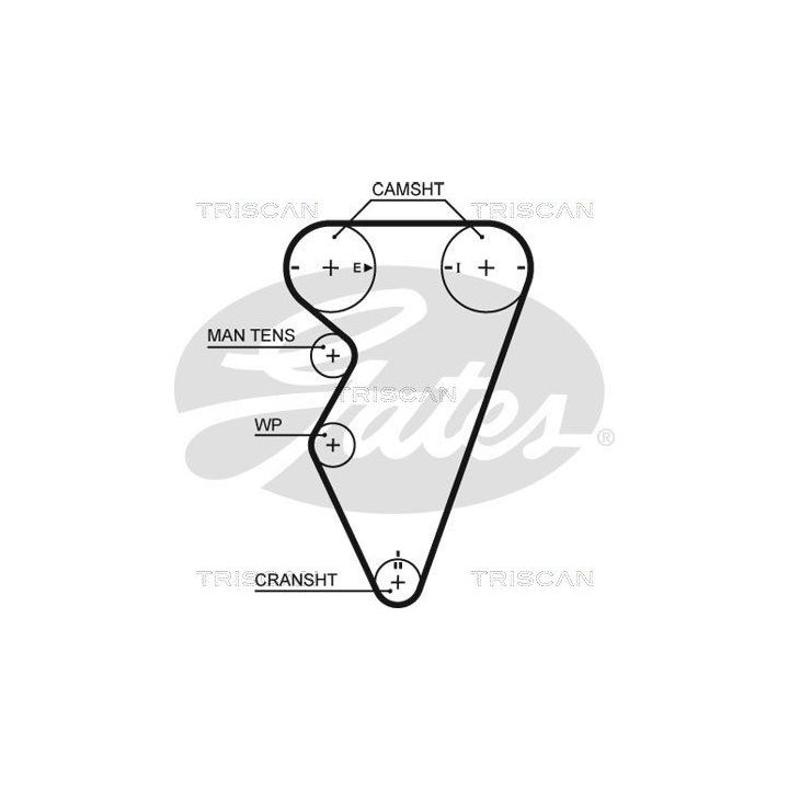 Paskirstymo diržo komplektas TRISCAN 8647 17013