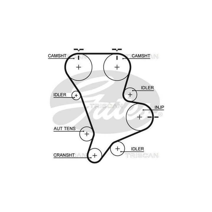 Paskirstymo diržo komplektas TRISCAN 8647 18002