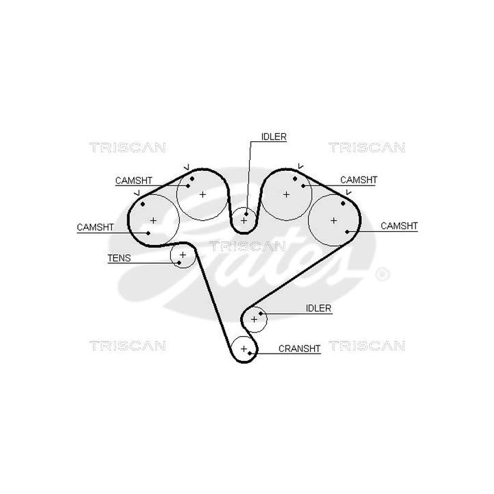 Paskirstymo diržo komplektas TRISCAN 8647 24021