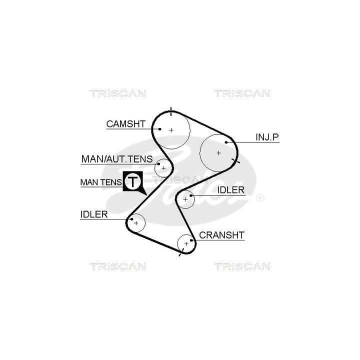 Paskirstymo diržo komplektas TRISCAN 8647 25020