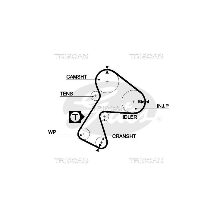 Paskirstymo diržo komplektas TRISCAN 8647 25021