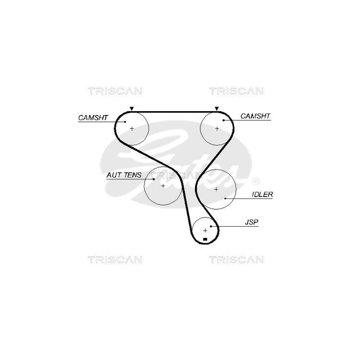 Paskirstymo diržo komplektas TRISCAN 8647 25030