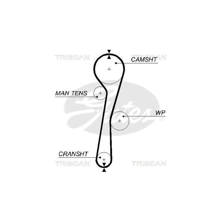 Paskirstymo diržo komplektas TRISCAN 8647 25031