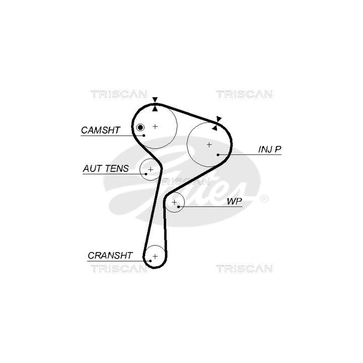 Paskirstymo diržo komplektas TRISCAN 8647 25032