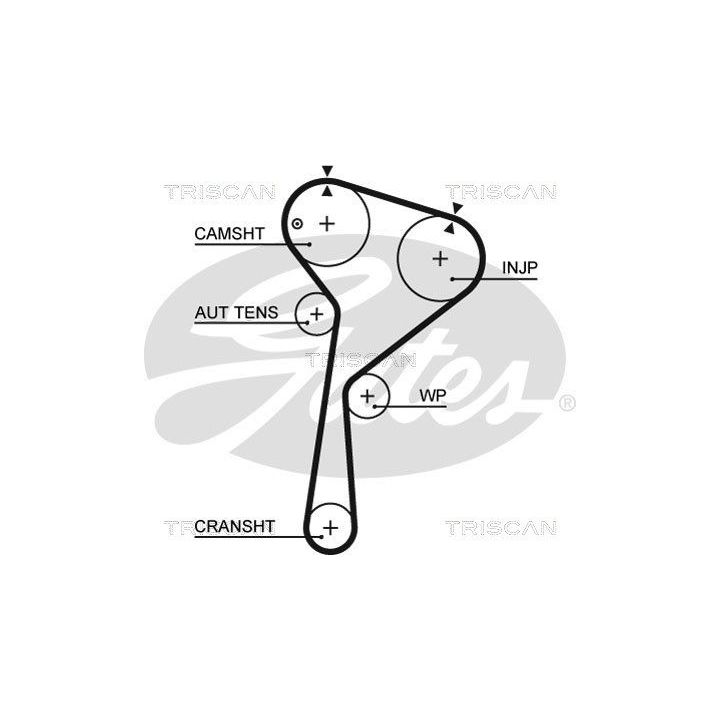 Paskirstymo diržo komplektas TRISCAN 8647 25038