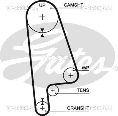 Paskirstymo diržo komplektas TRISCAN 8647 40002