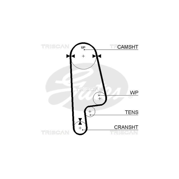Paskirstymo diržo komplektas TRISCAN 8647 40003
