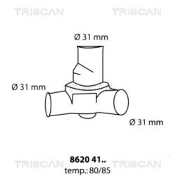 Termostatas, aušinimo skystis TRISCAN 8620 4180