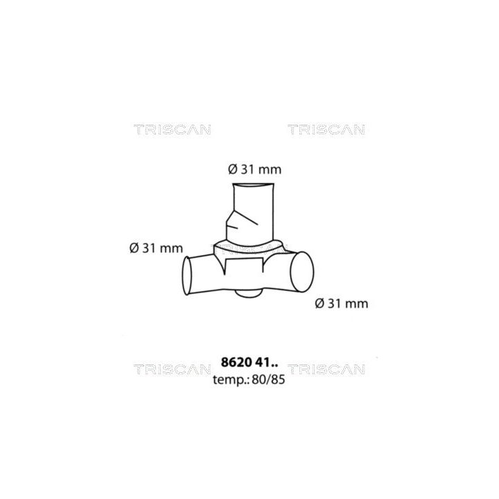 Termostatas, aušinimo skystis TRISCAN 8620 4180