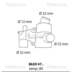Termostatas, aušinimo skystis TRISCAN 8620 4780