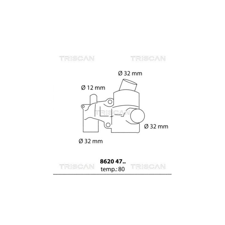 Termostatas, aušinimo skystis TRISCAN 8620 4780