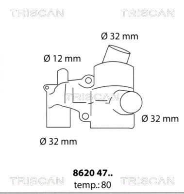 Termostatas, aušinimo skystis TRISCAN 8620 4780