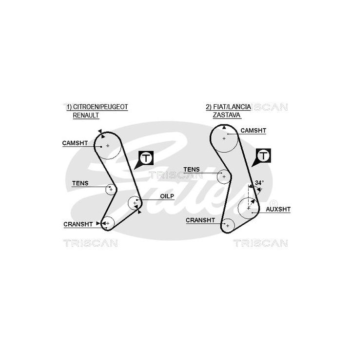 Paskirstymo diržas TRISCAN 8645 5003