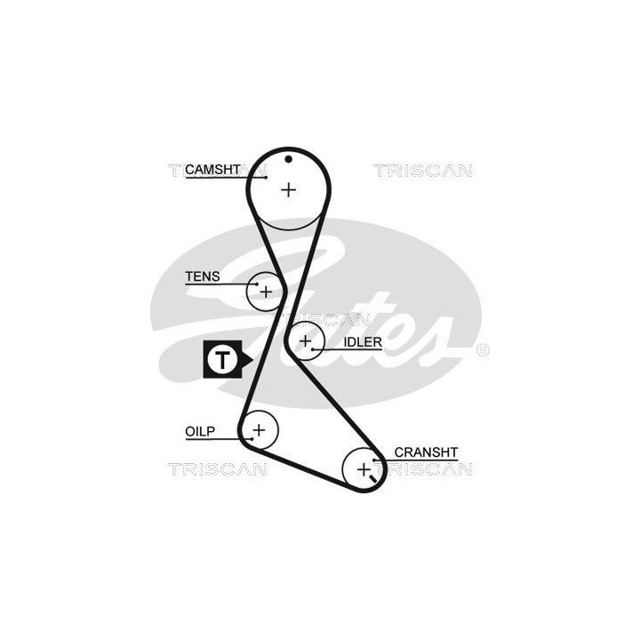 Paskirstymo diržo komplektas TRISCAN 8647 10004