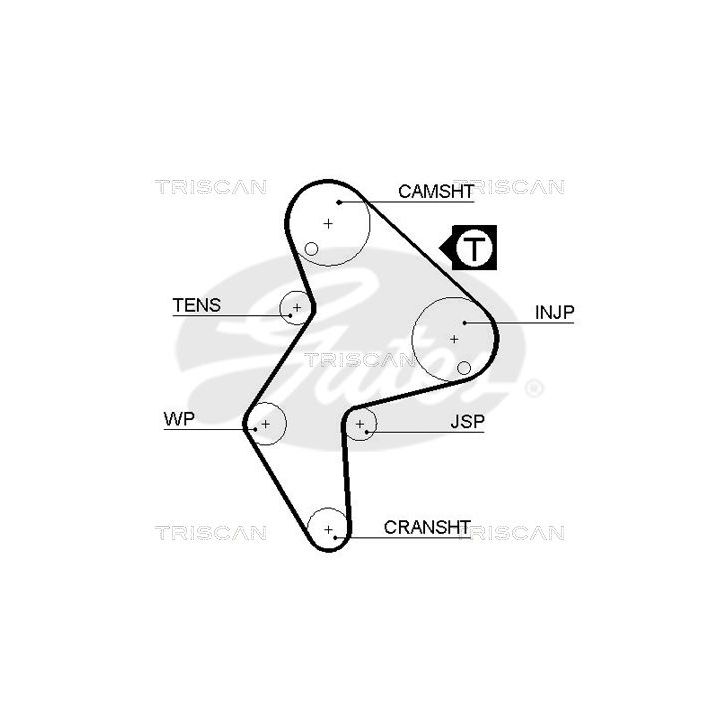 Paskirstymo diržo komplektas TRISCAN 8647 10007