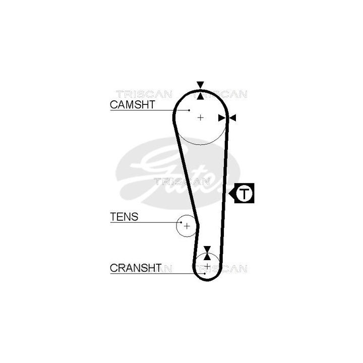 Paskirstymo diržo komplektas TRISCAN 8647 10008