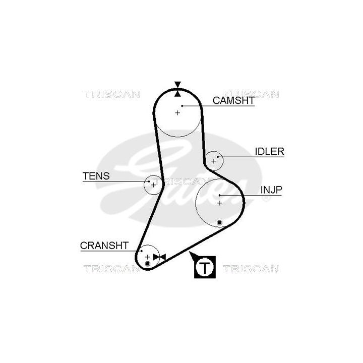 Paskirstymo diržo komplektas TRISCAN 8647 10011