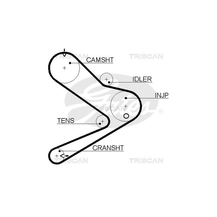 Paskirstymo diržo komplektas TRISCAN 8647 10021