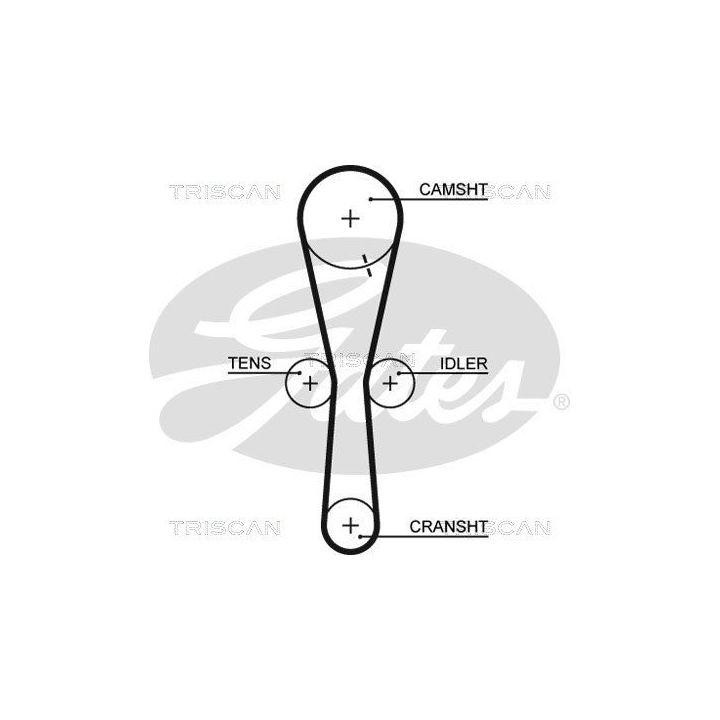 Paskirstymo diržo komplektas TRISCAN 8647 10055