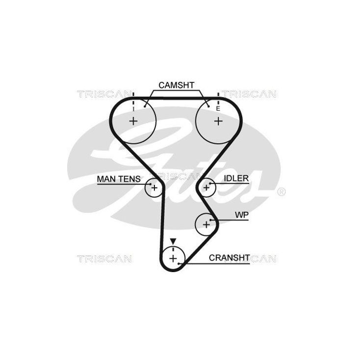 Paskirstymo diržo komplektas TRISCAN 8647 10056