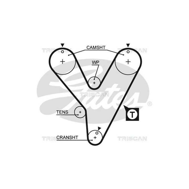 Paskirstymo diržo komplektas TRISCAN 8647 10060
