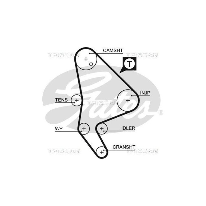 Paskirstymo diržo komplektas TRISCAN 8647 10065
