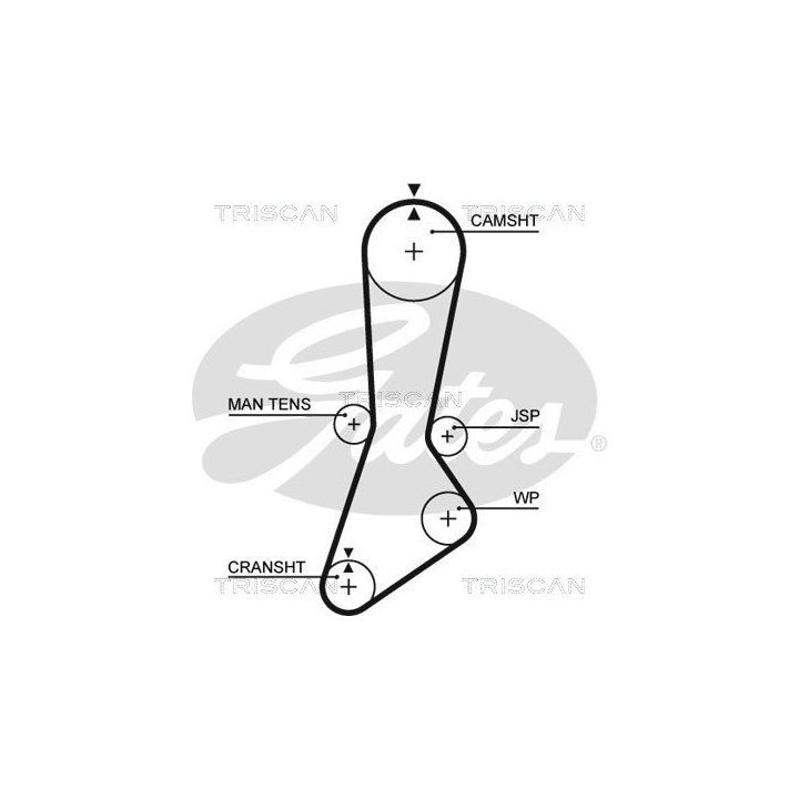 Paskirstymo diržo komplektas TRISCAN 8647 10072